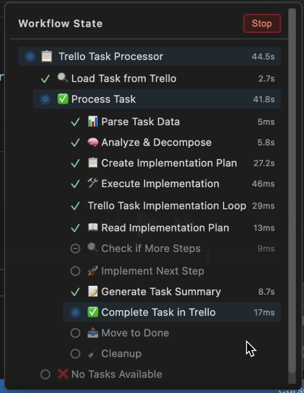 Trello task state